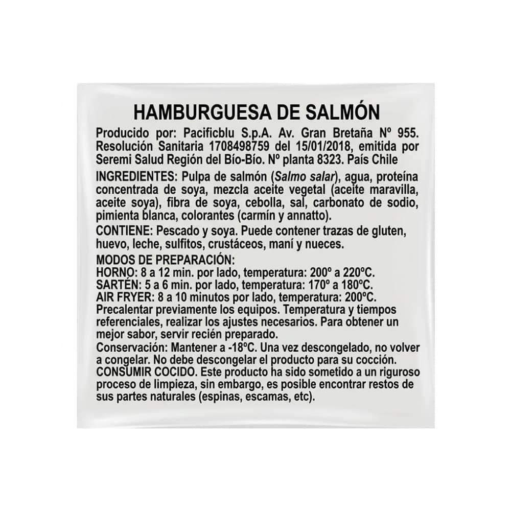 Hamburguesa de salmón Pacificblu (125 g / 4.4 oz) - Miniatura 2