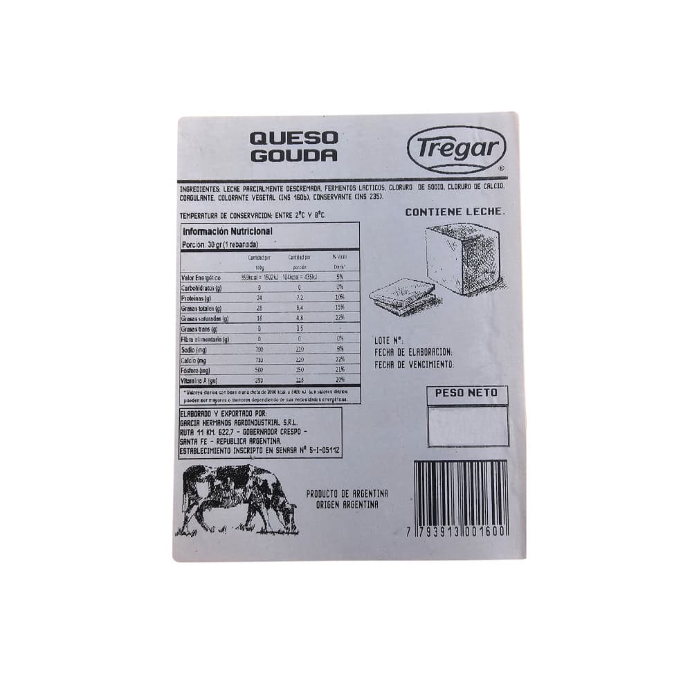 Queso gouda Tregar (4 kg / 8.8 lb) - Miniatura 4