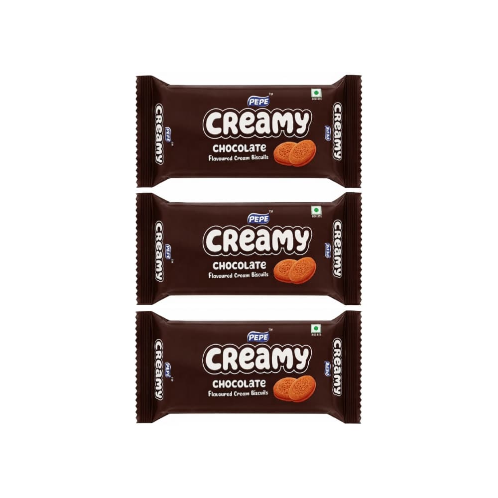 Galletas rellenas con crema sabor a chocolate Creamy Pepe (3 x 35 g / 1.23 oz) - Miniatura 1