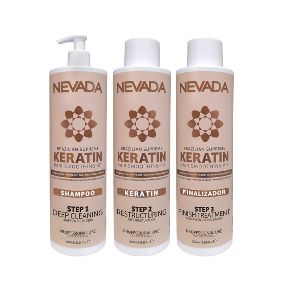 Kit de alisado capilar con queratina Brazilian Supreme Keratin Nevada - Miniatura 2
