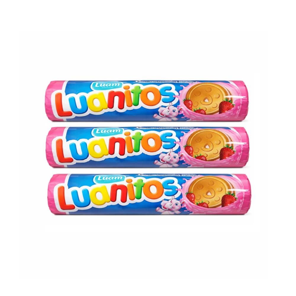 Galletas rellenas sabor fresa Luanitos (3 x 110 g / 3.8 oz) - Miniatura 1