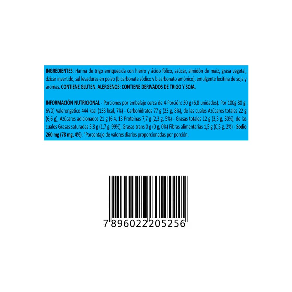 Galletas con mantequilla sabor chocolate Renata (133 g / 4.70 oz) - Miniatura 3