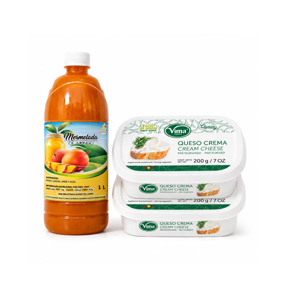 Mermelada de mango + Queso crema pasteurizado - Imagen 1