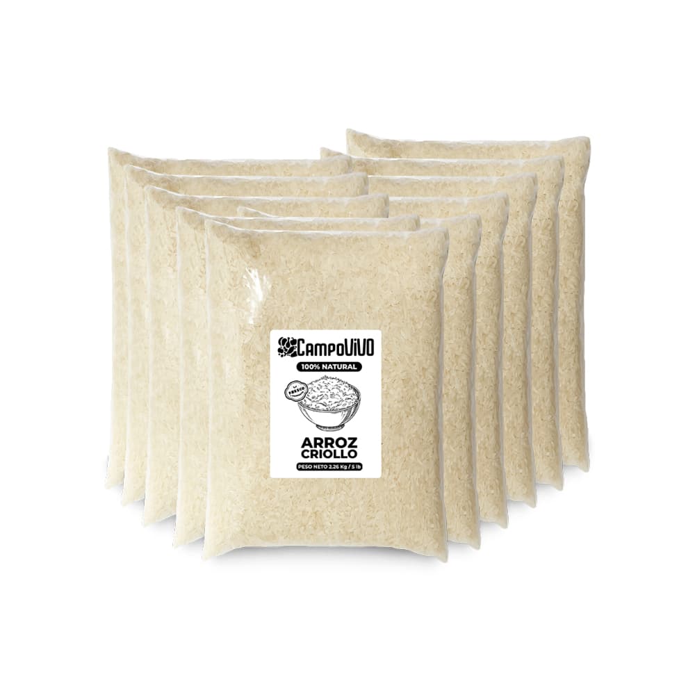 Arroz criollo Campo Vivo (10 x 2.26 kg / 5 lb) - Imagen 1