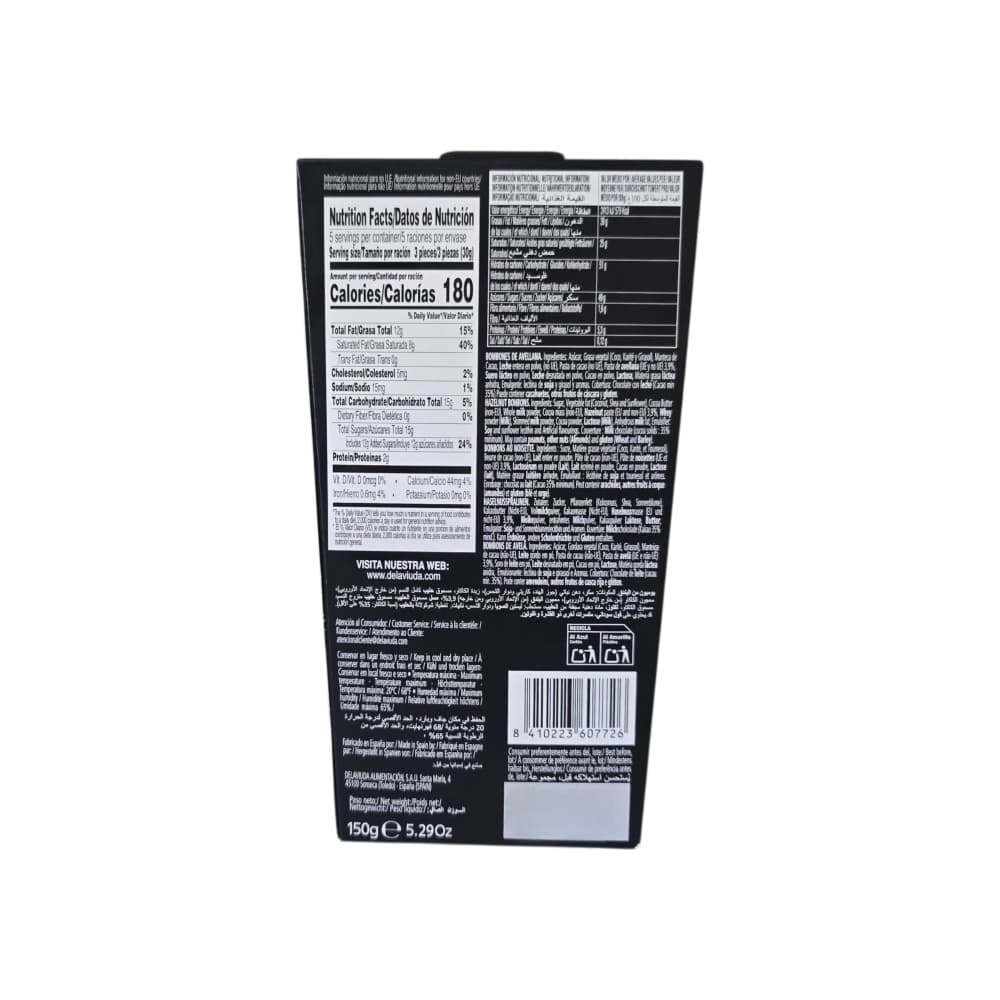 Bombones de chocolate con leche con relleno de avellana Delaviuda (150 g / 5.29 oz) - Miniatura 3