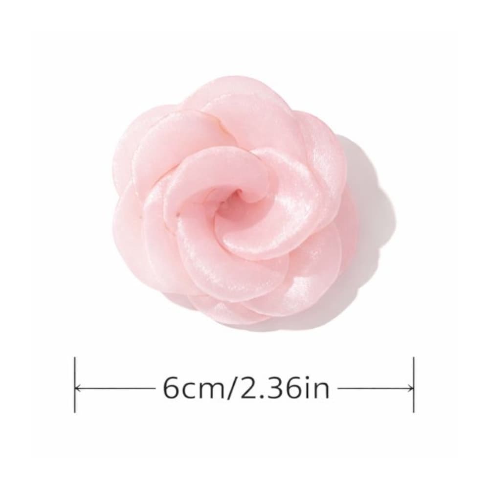 Clip con adorno estilo rosa color rosado pálido Shein - Miniatura 2