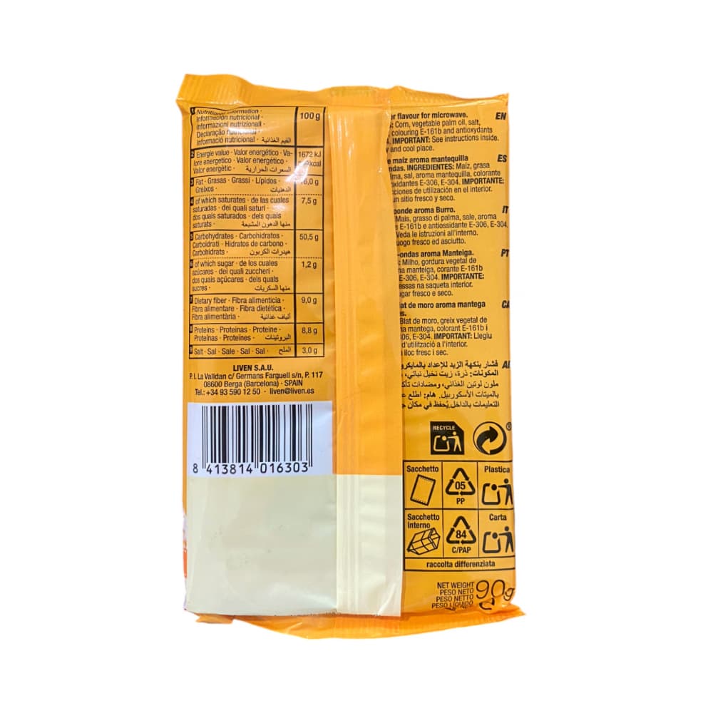 Palomitas de maíz con sabor a mantequilla para microondas Bop (90 g / 3.17 oz) - Miniatura 3