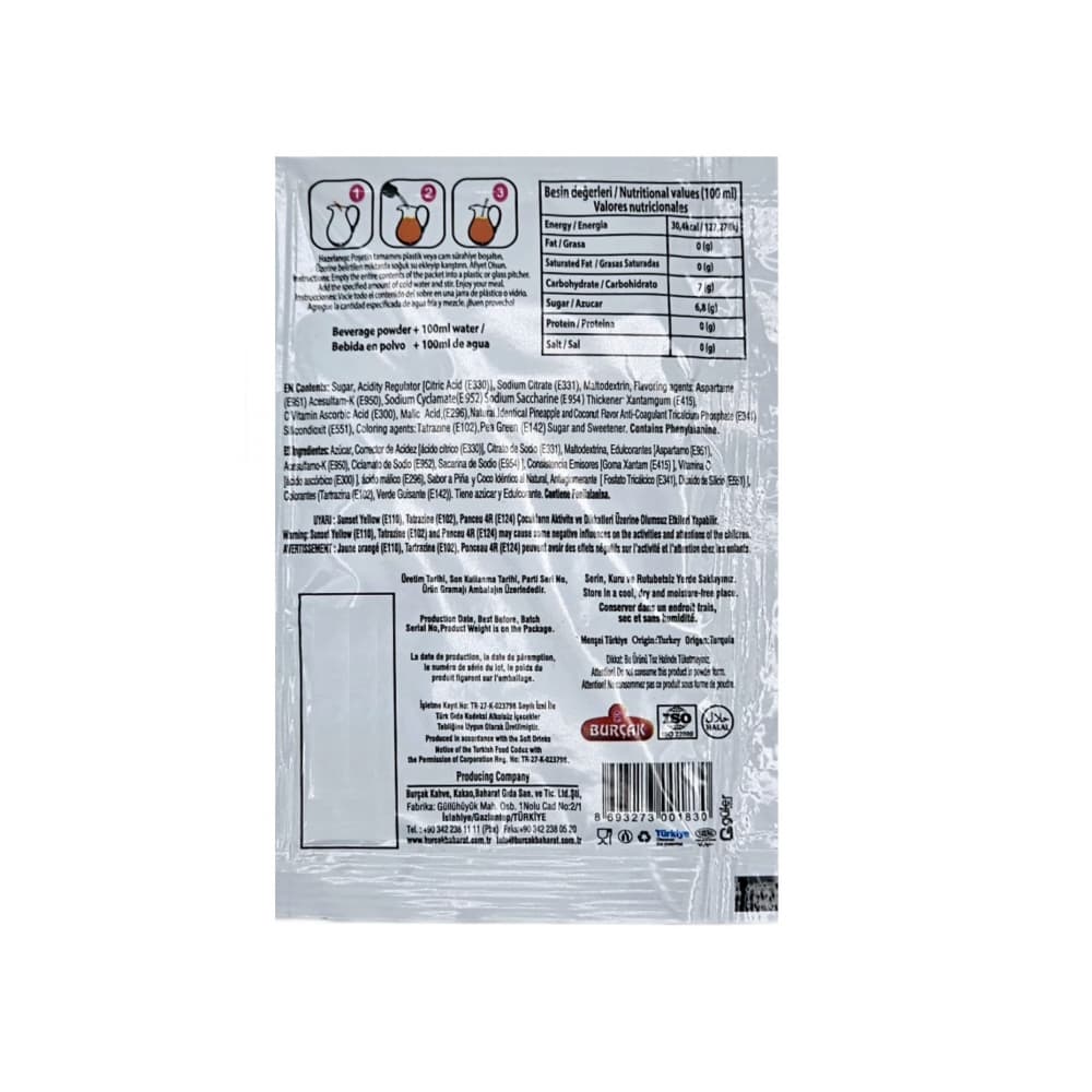 Bebida en polvo sabor coco - piña Fruit Dance (10 g) - Miniatura 3