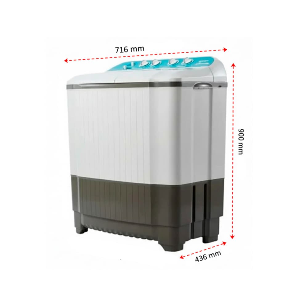 Lavadora semiautomática (7 kg) color blanco Desmatt DEW07S - Miniatura 6