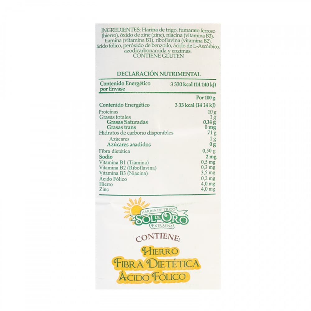 Harina de trigo Sol de Oro (1 kg / 2.2 lb) - Miniatura 4