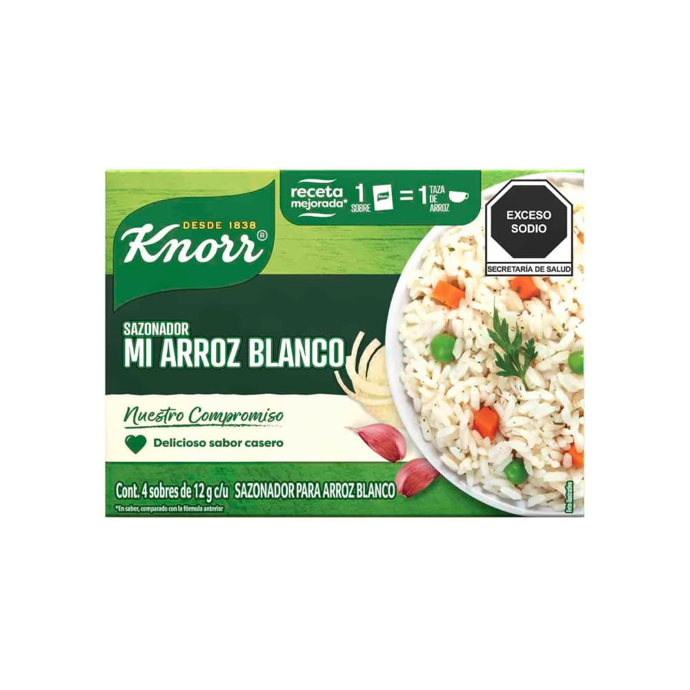 Sazonador para arroz blanco de ajo y cebolla Knorr (48 g / 1.69 oz) - Miniatura 1