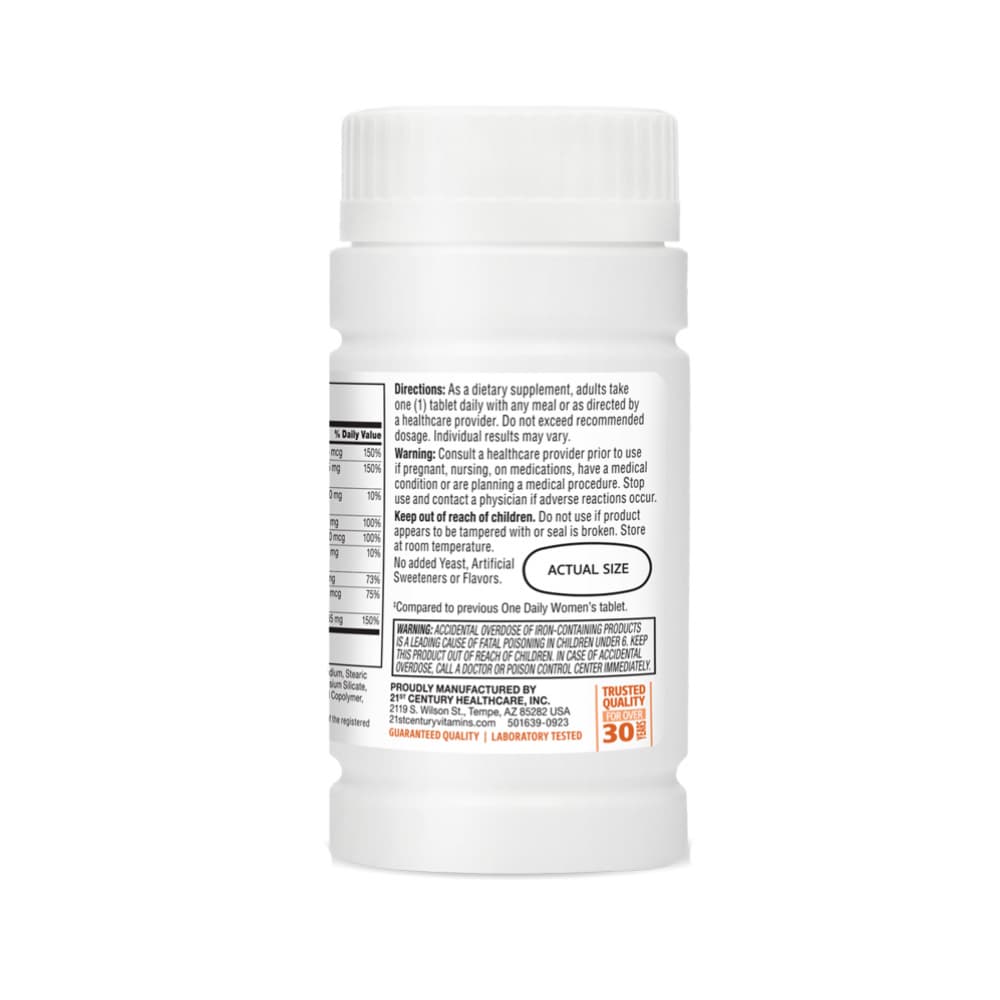 Suplemento de multivitaminas y minerales para mujeres One Daily 21st Century (100 tabletas) - Miniatura 2