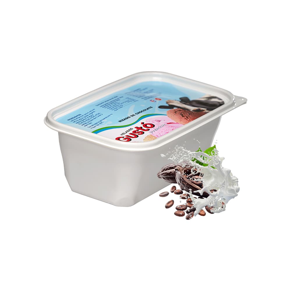 Helado Premium de rizado de chocolate Gustó (2 L) - Imagen 1