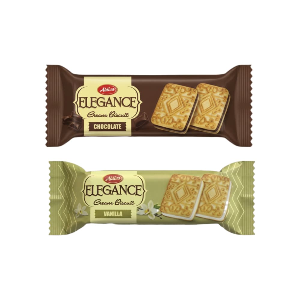 Galletas con cremas de chocolate y vainilla Elegance Aldiva - Imagen 1