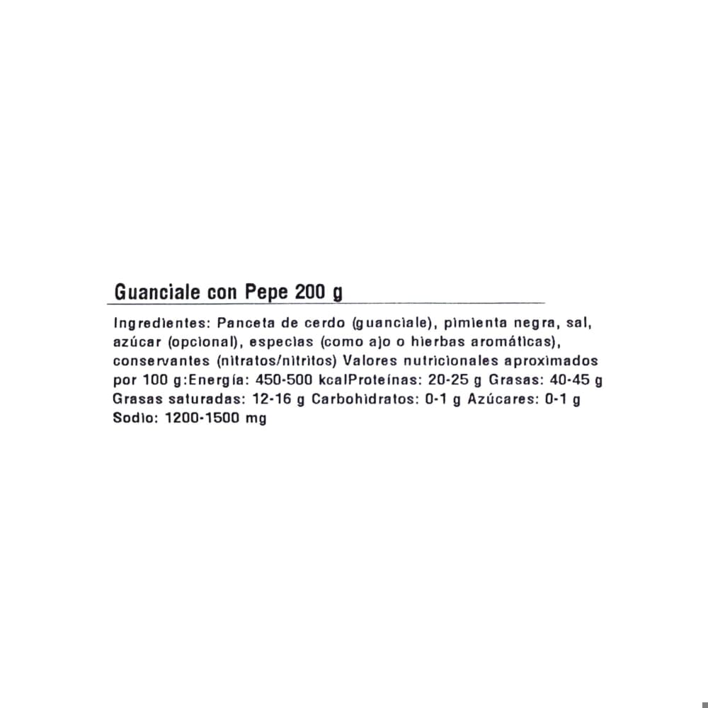 Guanciale con Pepe -pimienta- La Especial (200 g / 7.05 oz) - Miniatura 3