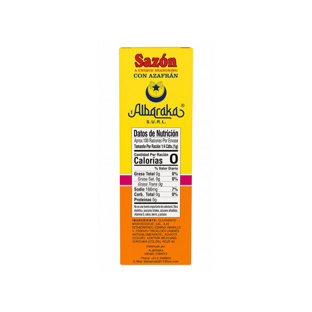 Sazón con azafrán Albaraka (100 g / 3.52 oz) - Miniatura 2
