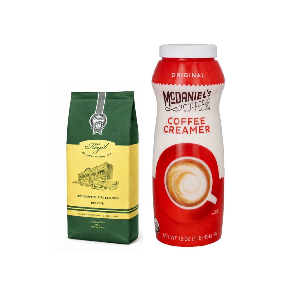 Café tostado y molido Regil (250 g / 8.8 oz) + Crema para café McDaniel's Coffee (454 g / 1 lb) - Miniatura 1