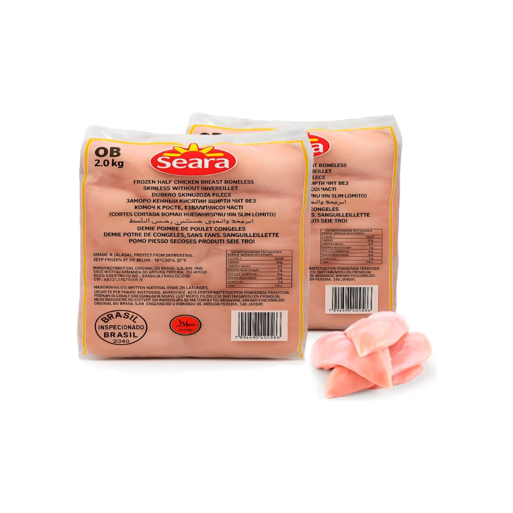 Pechuga de pollo sin hueso y sin piel Seara (2 x 2 kg / 4.41 lb) - Miniatura 4