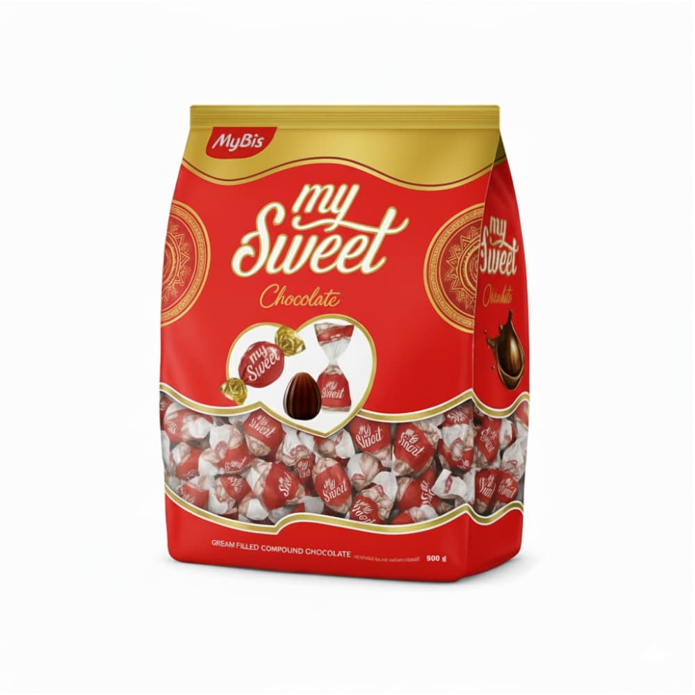 Chocolates rellenos con crema de fresa My Sweet MyBis (900 g / 1.98 lb) - Imagen 1