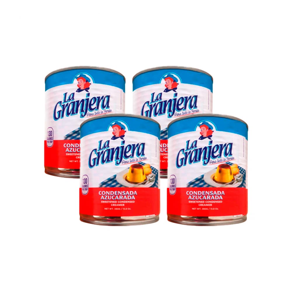 Leche condensada azucarada La Granjera (4 x 390 g / 13.8 oz) - Imagen 1