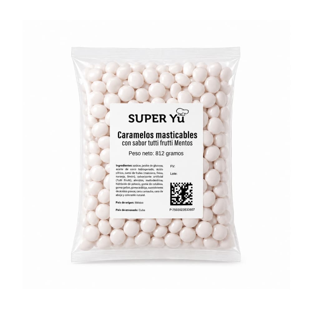 Bolsa de caramelos masticables con sabor tutti frutti Super Yu (812 g / 1.79 lb) - Miniatura 5