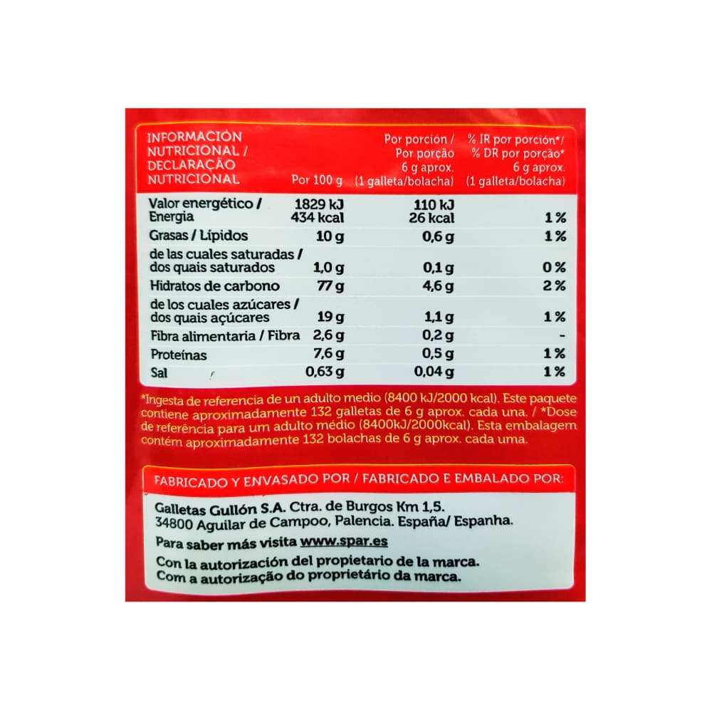 Galleta maria bolacha SPAR (4 x 200 g / 7.05 oz) - Miniatura 4