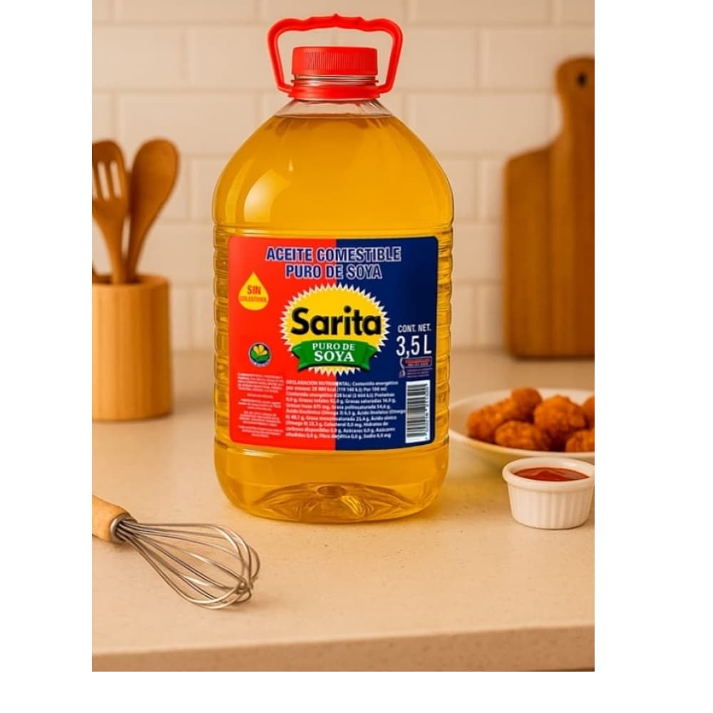 Aceite puro de soya Sarita (3.5 L) - Miniatura 3