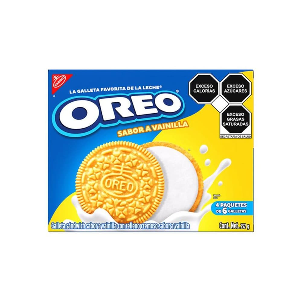 Galleta sándwich sabor a vainilla con relleno cremoso sabor a vainilla Oreo (252 g / 8.89 oz) - Imagen 1