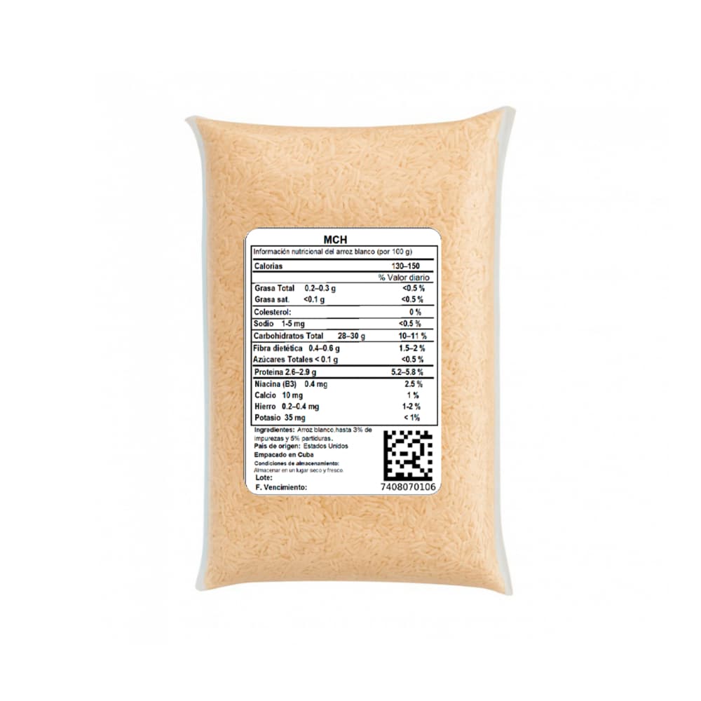 Arroz blanco grano largo MCH (2.49 kg / 5.5 lb) - Miniatura 2