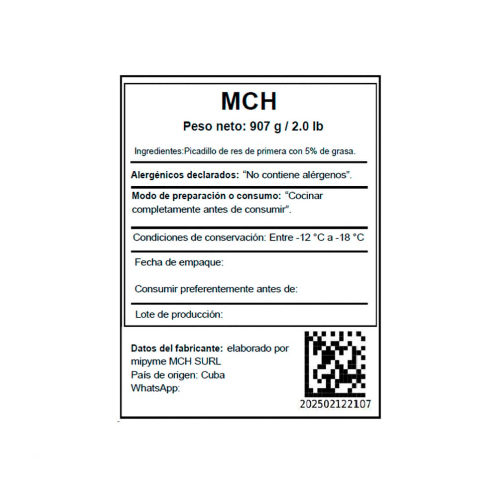 Picadillo de res de primera con 5% de grasa MCH (907 g / 2 lb) - Miniatura 3