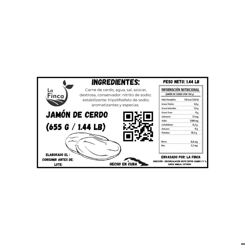 Jamón de cerdo La Finca (655 g / 1.44 lb) - Miniatura 3