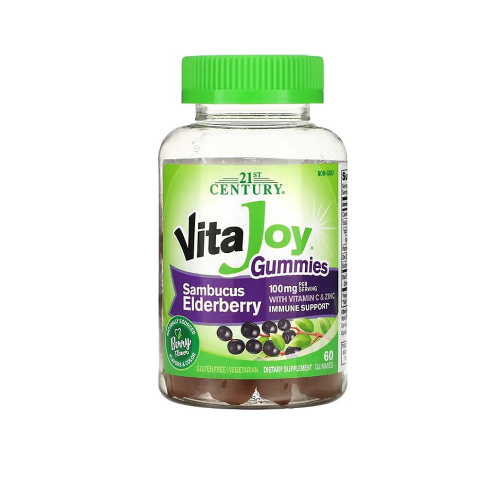 Gomitas de saúco con Vitamina C y Zinc VitaJoy 100 mg 21st Century (60 gomitas) - Miniatura 2