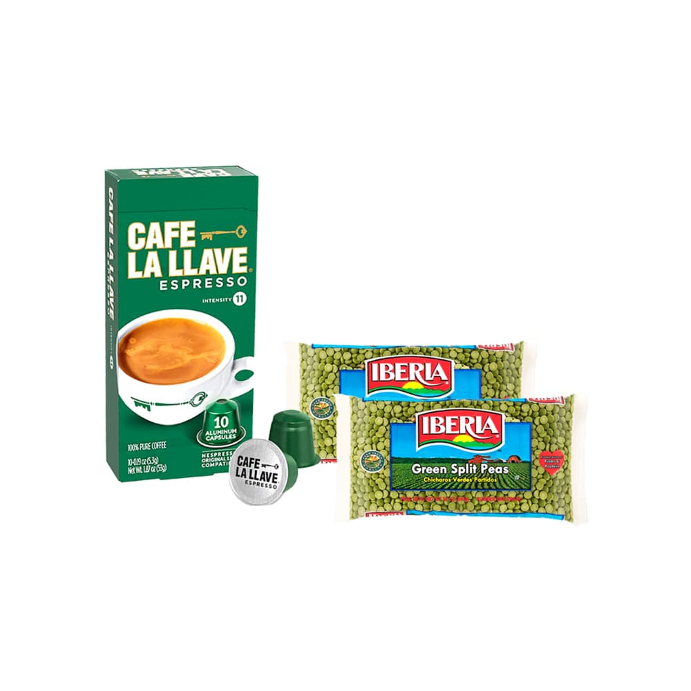 Combo de café en cápsula + chícharos verdes partidos (2 x 340 g) - Imagen 1