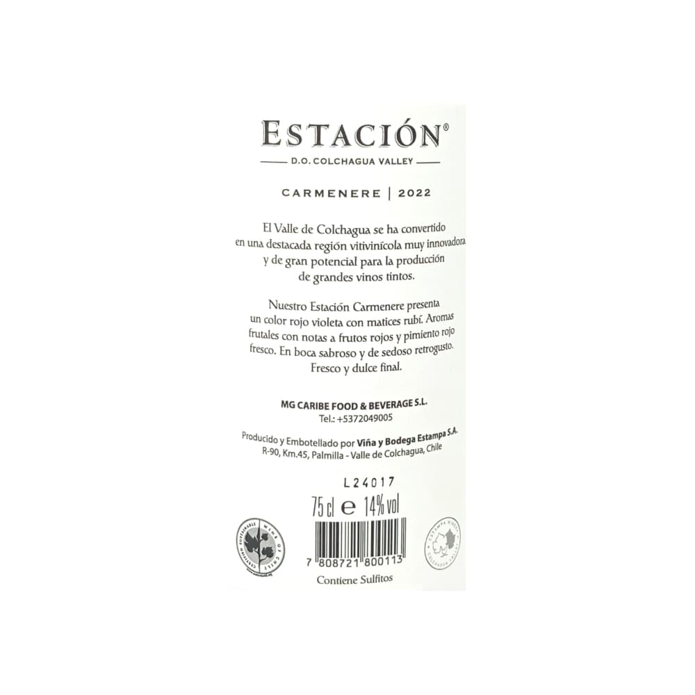 Vino tinto Carmenere Estación (750 ml) - Miniatura 7