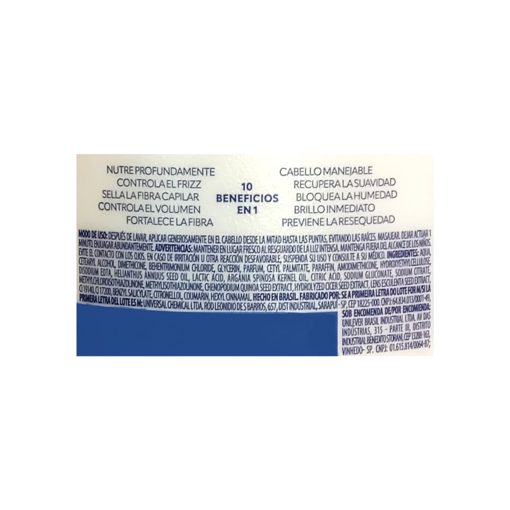 Máscara de tratamiento nutrición 10 en 1 Dove (300 g / 10.5 oz) - Miniatura 3