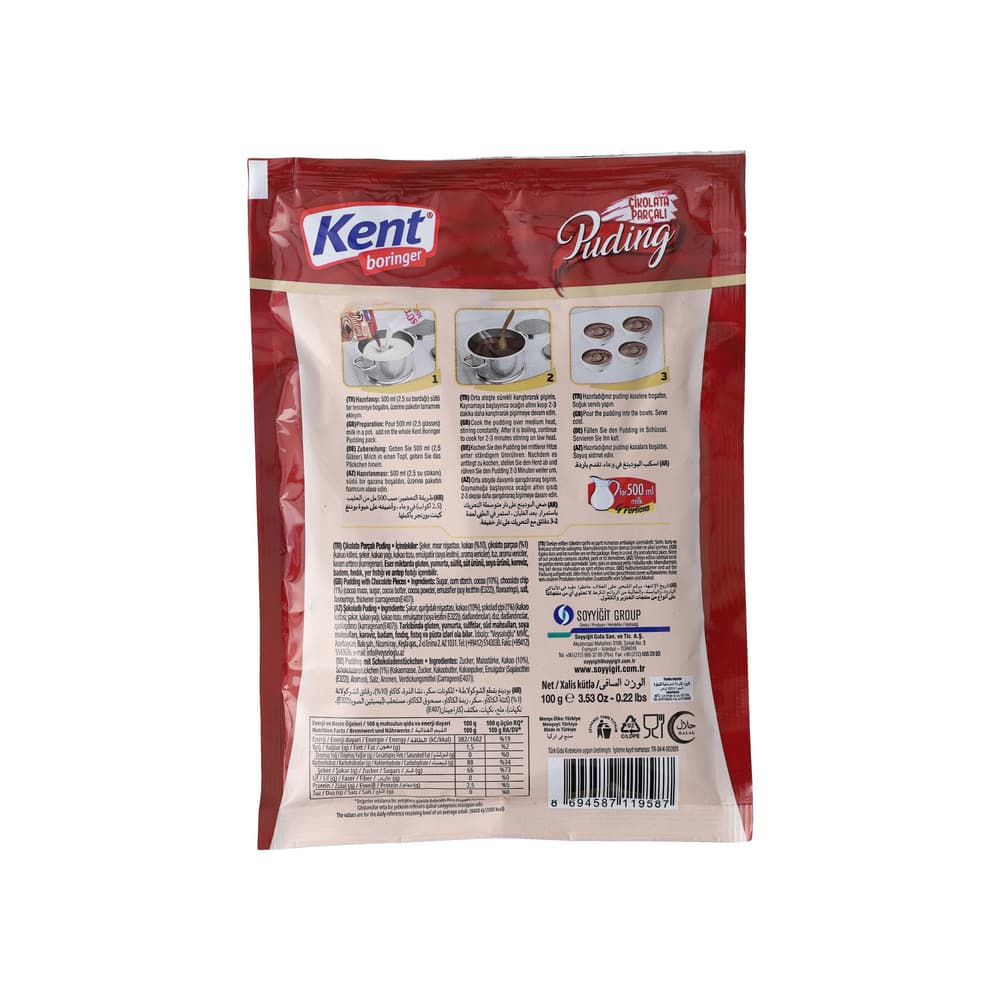 Natilla sabor chocolate Kent boringer (100 g / 3.52 oz) - Miniatura 2