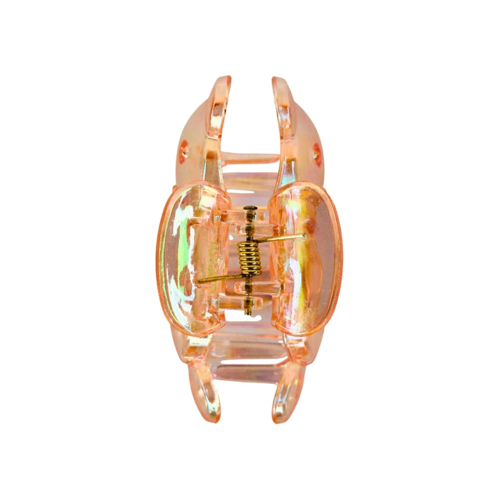 Gancho con figura de oso naranja transparente con acabado tornasolado para el cabello Tiara - Miniatura 3