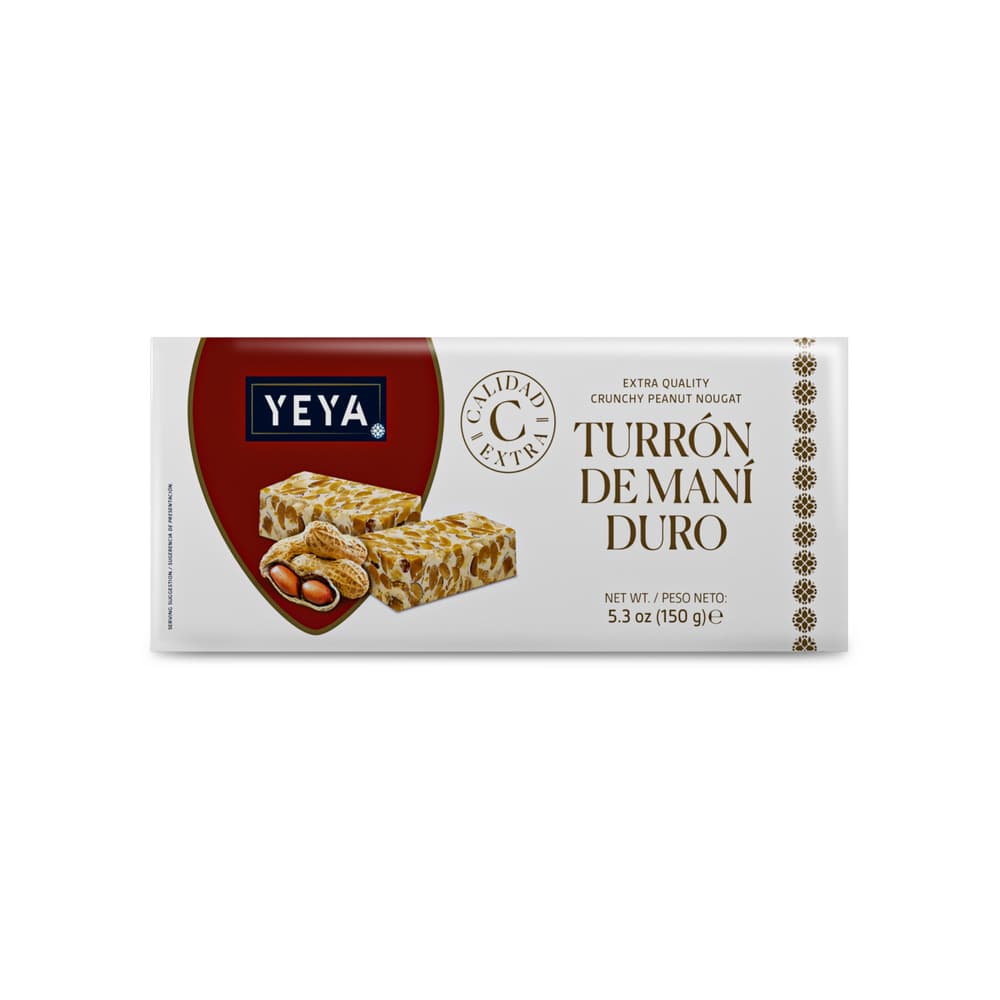 Turrón de Maní Duro Calidad Extra Yeya (150 g / 5.3 oz) - Imagen 1