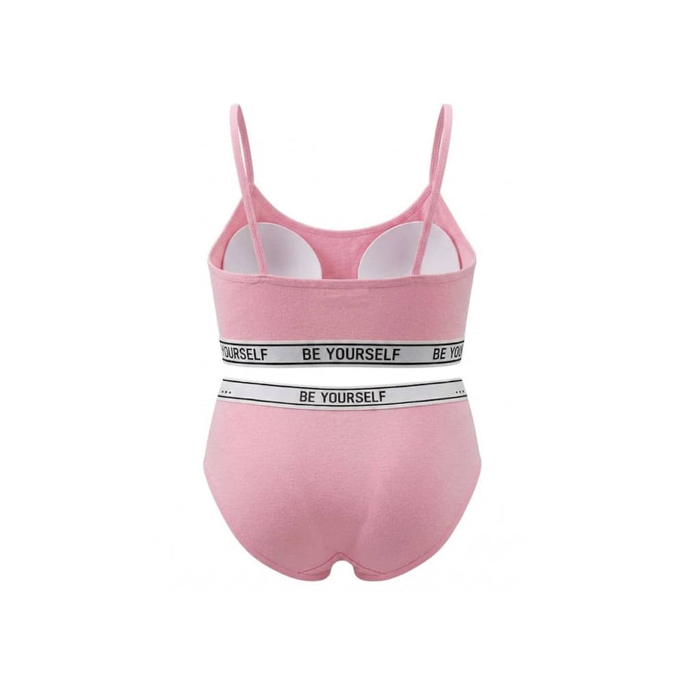 Conjunto de ropa interior femenina de dos piezas color rosado Alby - Miniatura 2