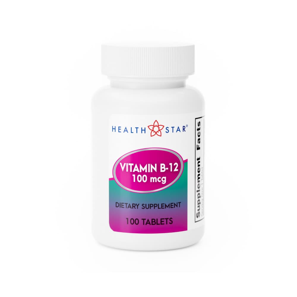 Vitamina B-12 100 mcg Health Star (100 tabletas) - Miniatura 1