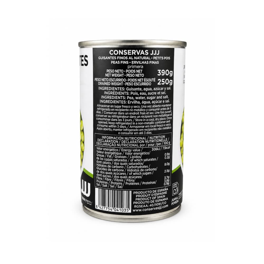 Guisantes finos Juan José Jiménez S.L.U. (390 g / 13.76 oz) - Miniatura 2