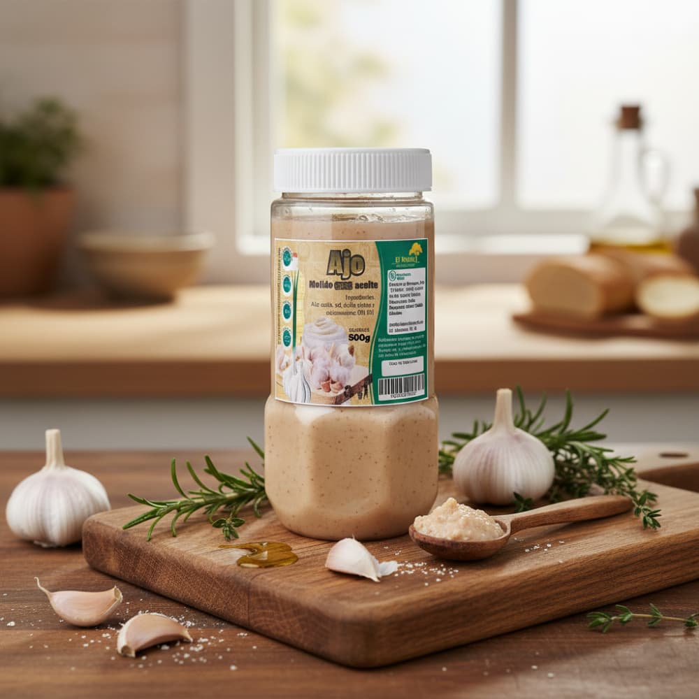 Ajo molido con aceite El Roble (500 g / 1.1 lb) - Miniatura 4