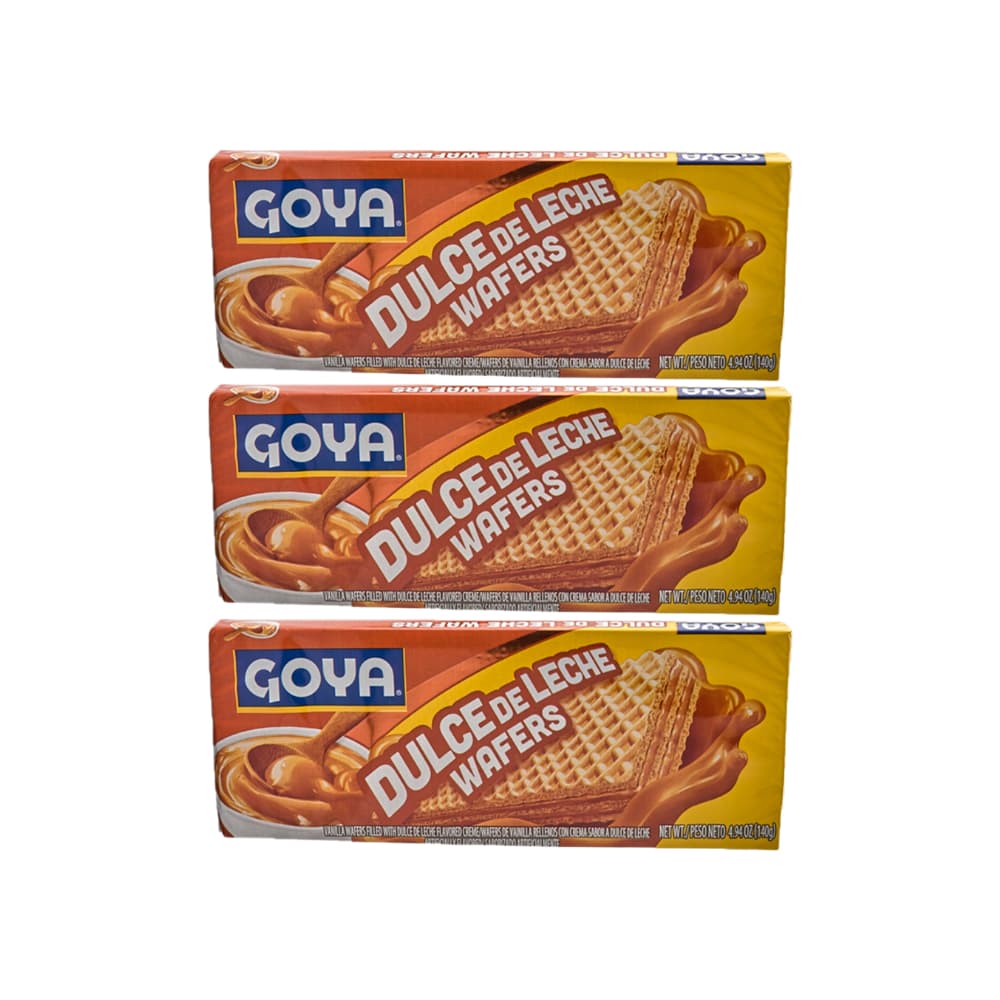 Sorbeto de vainilla relleno con crema sabor a dulce leche Goya (3 x 140 g / 4.94 oz) - Imagen 1