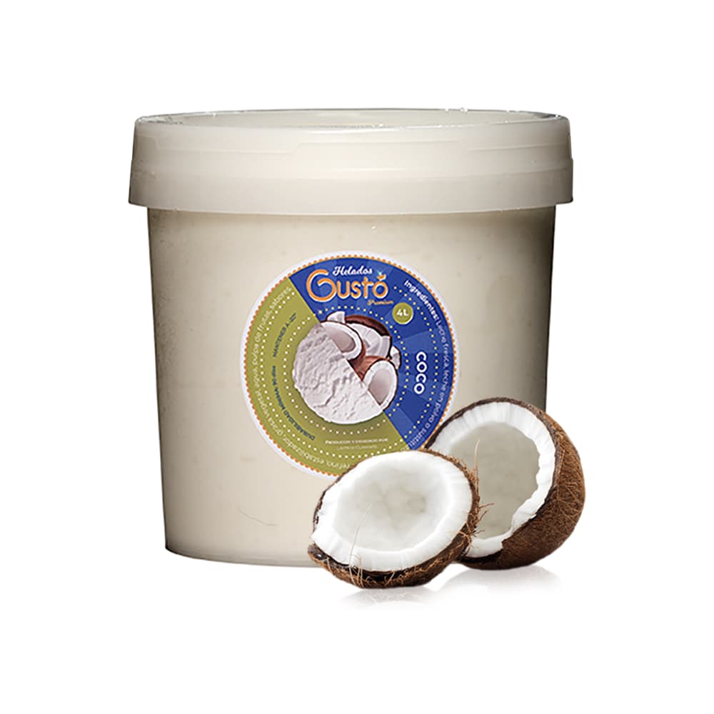 Helado Premium de coco Gustó (4 L) - Imagen 1