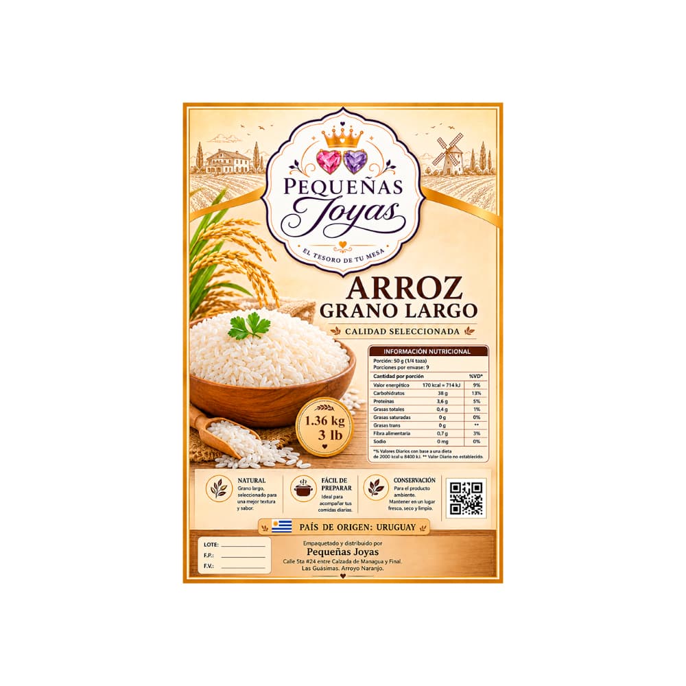 Arroz grano largo Pequeñas Joyas (1.36 kg / 3 lb) - Miniatura 2