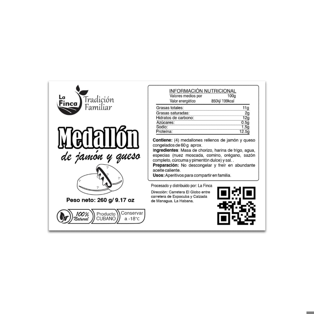 Medallón de jamón y queso La Finca (4 x 60 g / 8.46 oz) - Miniatura 3