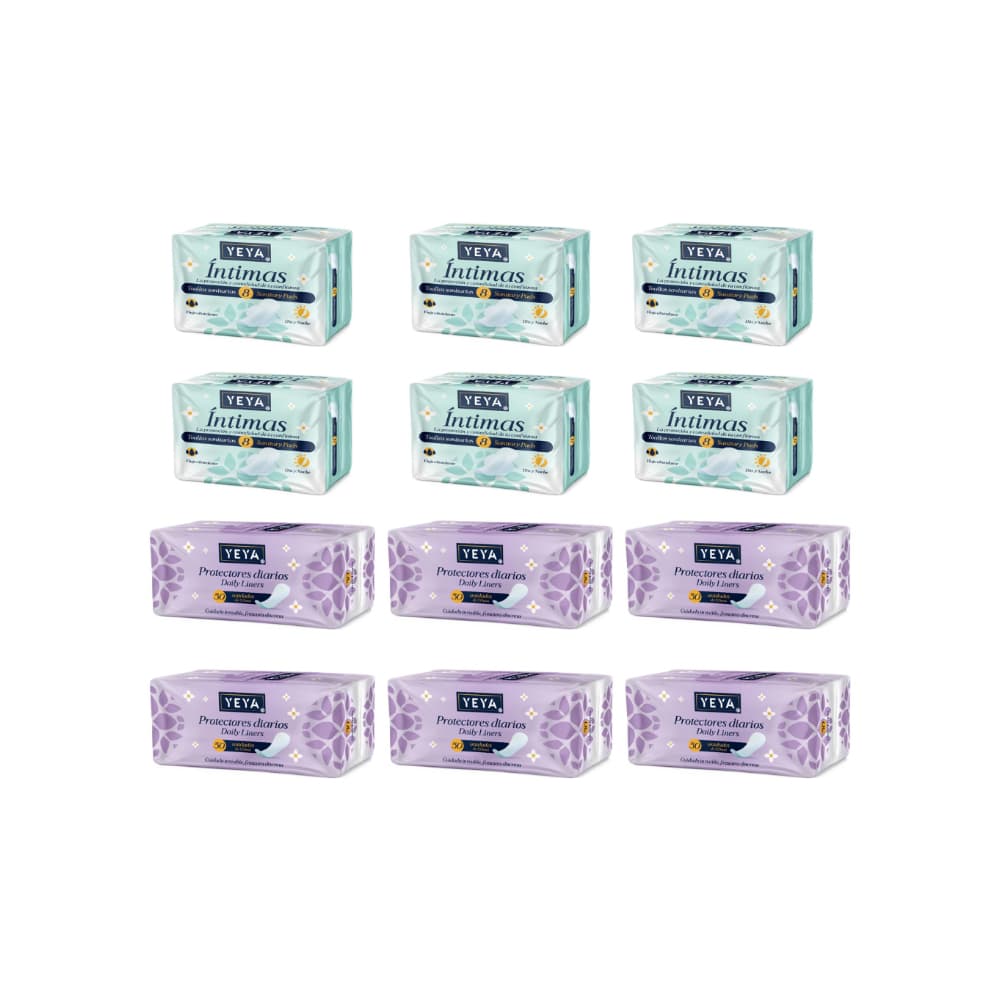 Íntimas YEYA (6 x 8 U) + Protectores diarios YEYA (6 x 50 U) - Miniatura 1