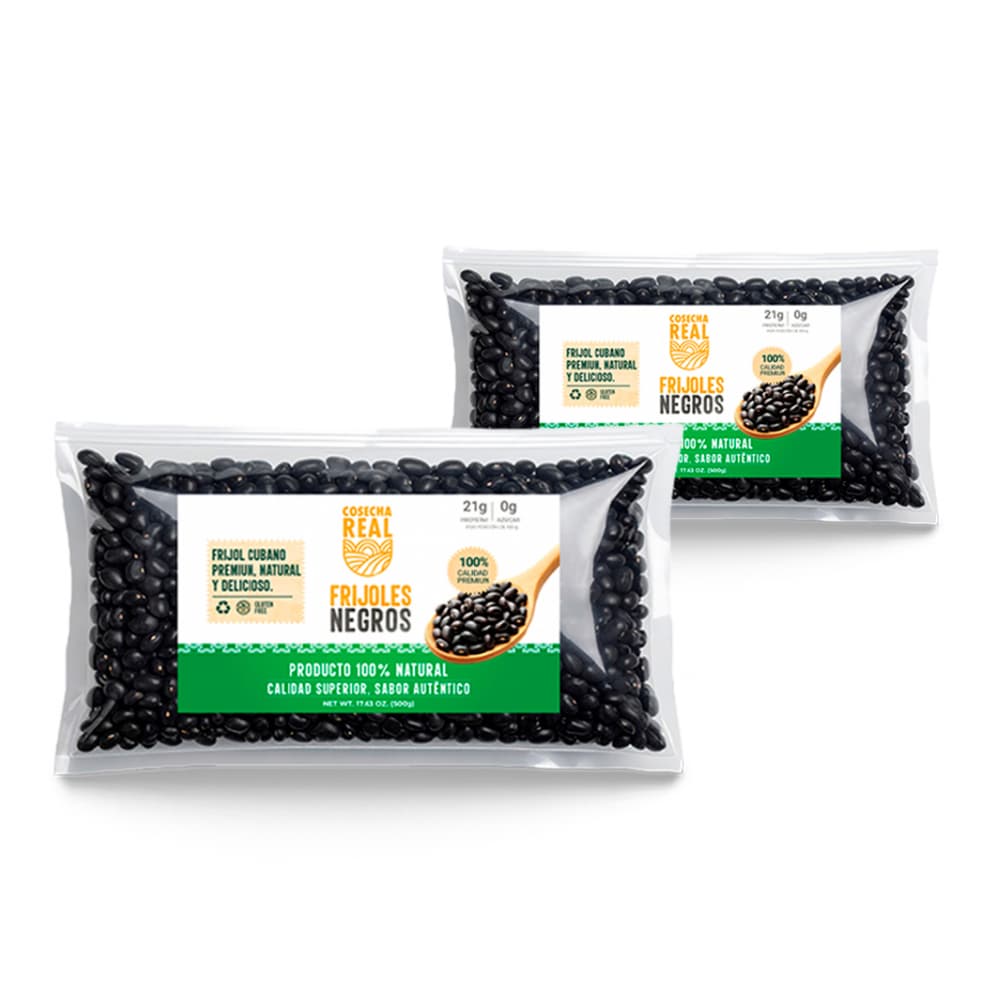 Frijoles negros Cosecha Real (2 x 500 g / 1.1 lb) - Imagen 1
