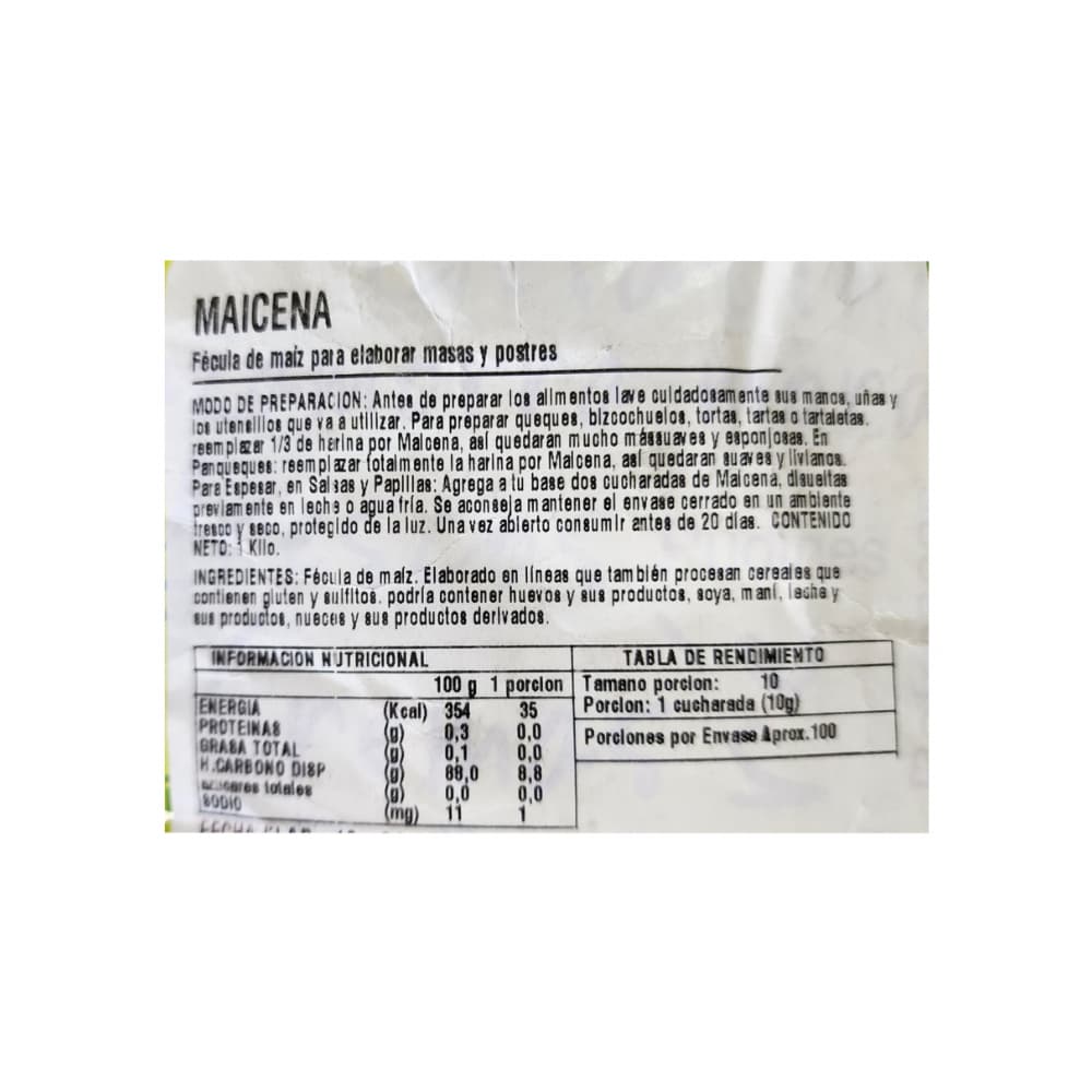 Maicena Macro Food (4 x 1 kg / 2.2 lb) - Miniatura 4