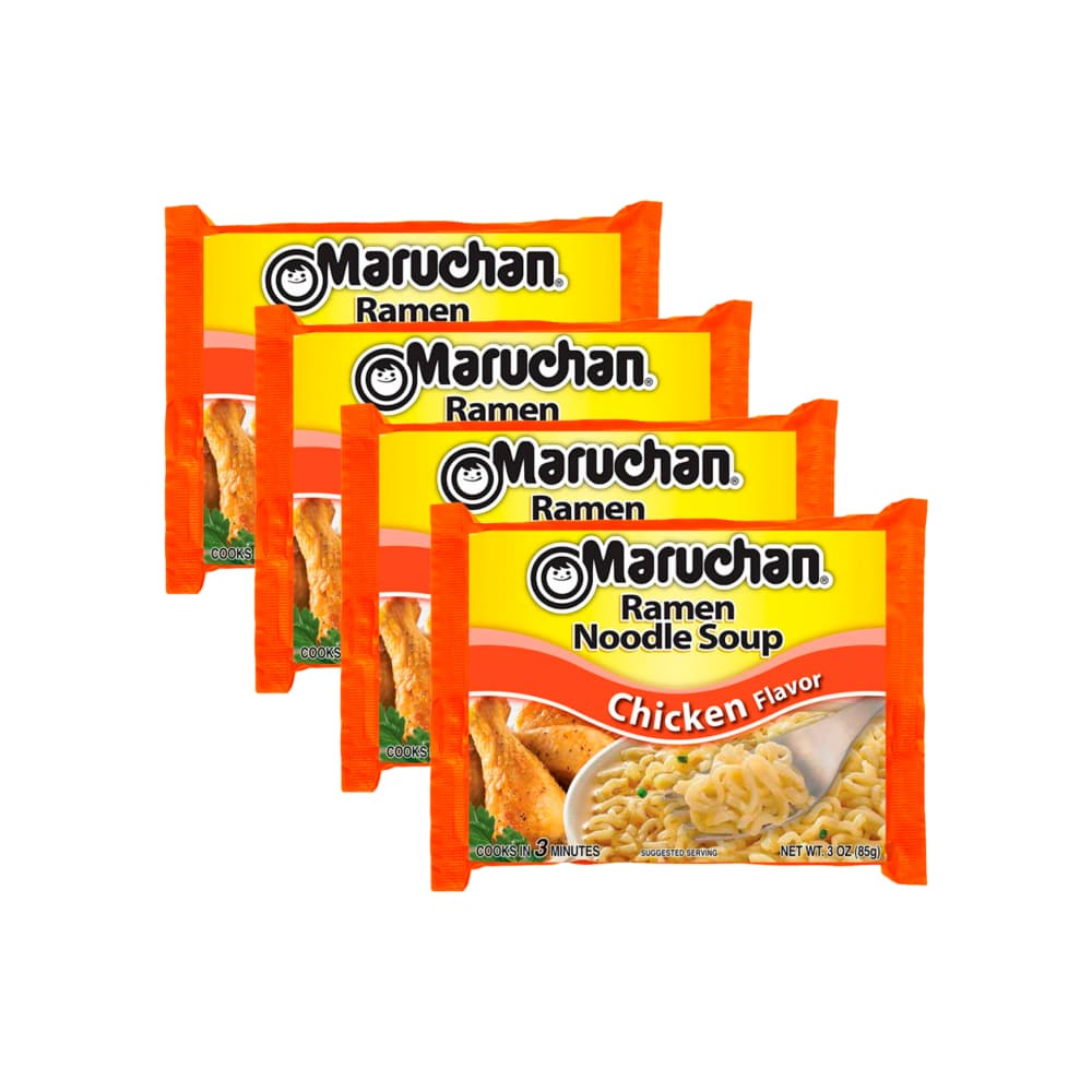 Sopa de fideos sabor a pollo Maruchan (4 x 85 g / 3 oz) - Miniatura 1